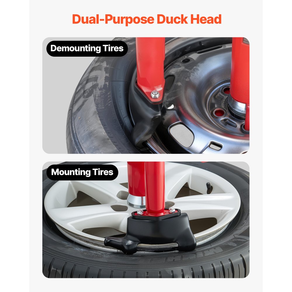 VEVOR Bandenmontagegereedschap Duckhead Adapter Kit Handmatige Stalen Bandenwisselaar Geschikt voor Banden van 16-21 inch, Wielmontagehulpmiddel voor Buiten- en Mobiele Autoreparaties van Universele Voertuigtypen