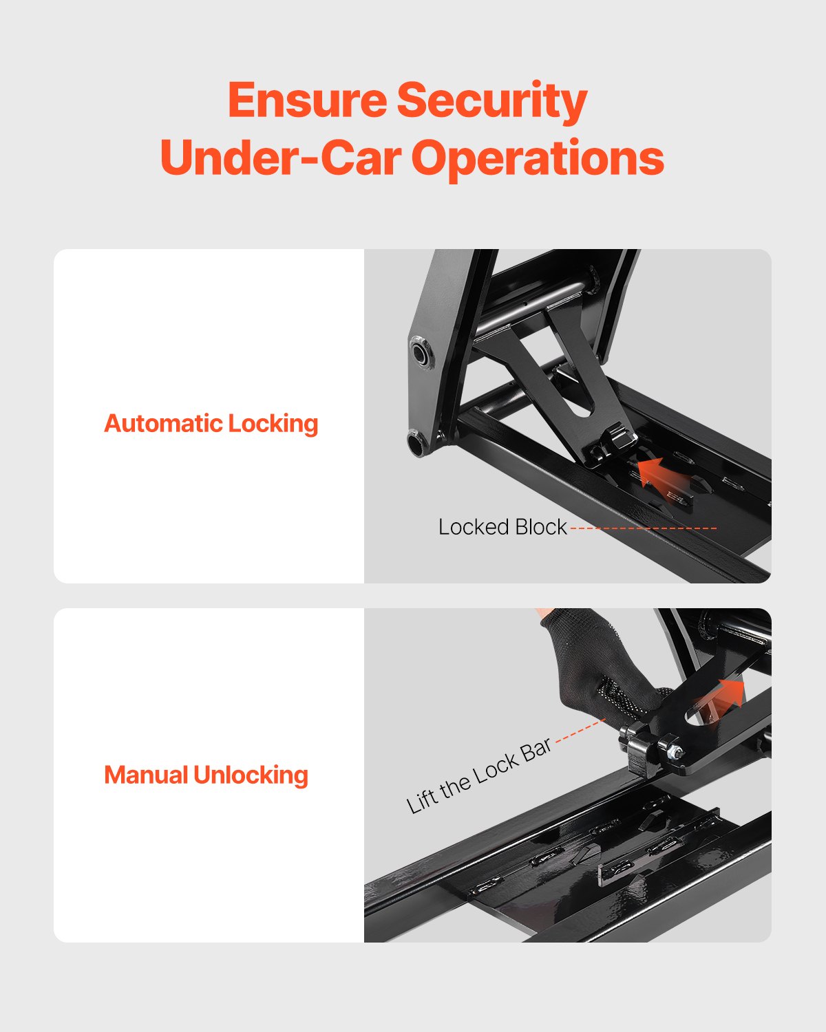 VEVOR Autolift 3175 kg voor de garage thuis, 3-traps verstelbaar met 748 mm hefhoogte en afstandsbediening, autolift met automatische vergrendeling en 4 rubberen pads en 4 hefkolommen