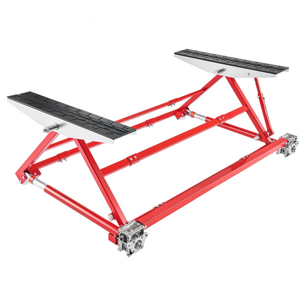 VEVOR draagbaar hefplatform, 2000 kg hefvermogen, stalen constructie met snelhefsysteem, maximale hefhoogte van 585 mm, verstelbare breedte en wielen. Hefinrichting voor auto's en bestelwagens, voor garages en werkplaatsen.