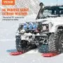 VEVOR 10 TON Tractieplaten met PP-materiaal, herstelplaten voor ATV's/auto's/pick-ups/SUV's/campers, paar bandentractiematten voor sneeuw, zand, modder en losse oppervlakken, opbergtas, kort, rood