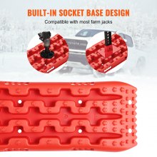 VEVOR 2PCS Traction Boards with PP for Mud Snow Sand Storage Bag Short Red