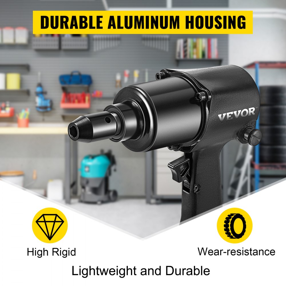 VEVOR Perslucht Slagschroevendraaier 660Nm Pneumatische Slagmoersleutel 12,7mm Slagmoersleutel Pneumatisch Veel Gebruikt in Motorfietsen Auto's