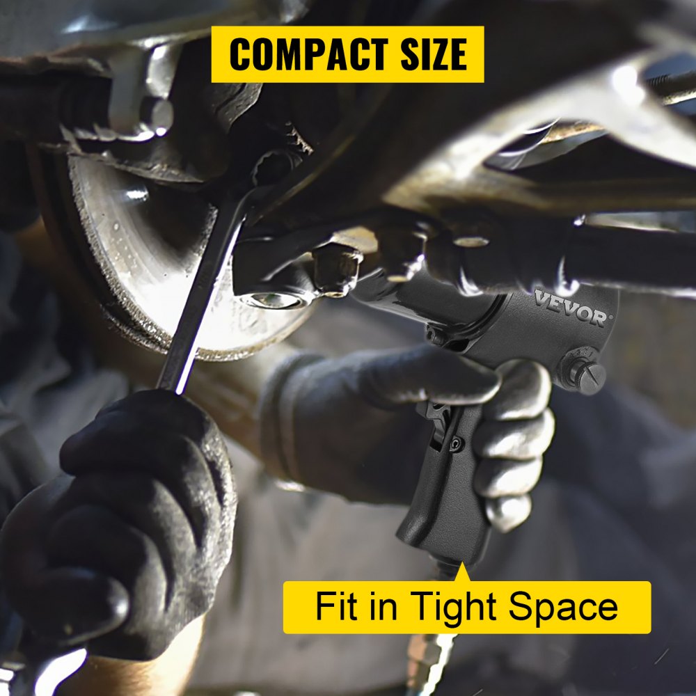 VEVOR Perslucht Slagschroevendraaier 660Nm Pneumatische Slagmoersleutel 12,7mm Slagmoersleutel Pneumatisch Veel Gebruikt in Motorfietsen Auto's