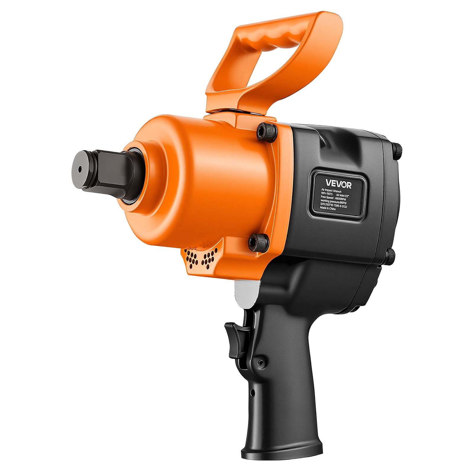 VEVOR luchtslagsleutel, 1-inch aandrijving, slagpistool met dubbele hamer, tot 1626 Nm omgekeerd koppel, 4600 tpm 6-versnellingen pneumatische slagsleutel voor zware autoreparaties en -onderhoud