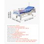 VEVOR Elektrisch ziekenhuisbed, 3-functie zorgbed met rugleuning, beensteun en hoogteverstelling van 475-750 mm, wielen van 12,7 cm, matras, voor thuiszorg, verpleeghuis en ziekenhuis