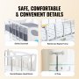 VEVOR Premium volledig elektrisch ziekenhuisbed met 3 functies, elektrisch medisch IC-bed met matras en infuuspaal, handbediening en 5-inch vergrendelbare wielen voor thuisgebruik in het ziekenhuis, draagvermogen 200 kg