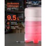 VEVOR Olieafzuigpomp 9,5 L, Pneumatisch/Handmatig, Transferpomp met slang en drie verlengbuizen, Olieverversingspomp met PE-tank, Vloeistofafzuiger, Oliepomp voor auto's, grasmaaiers, boten