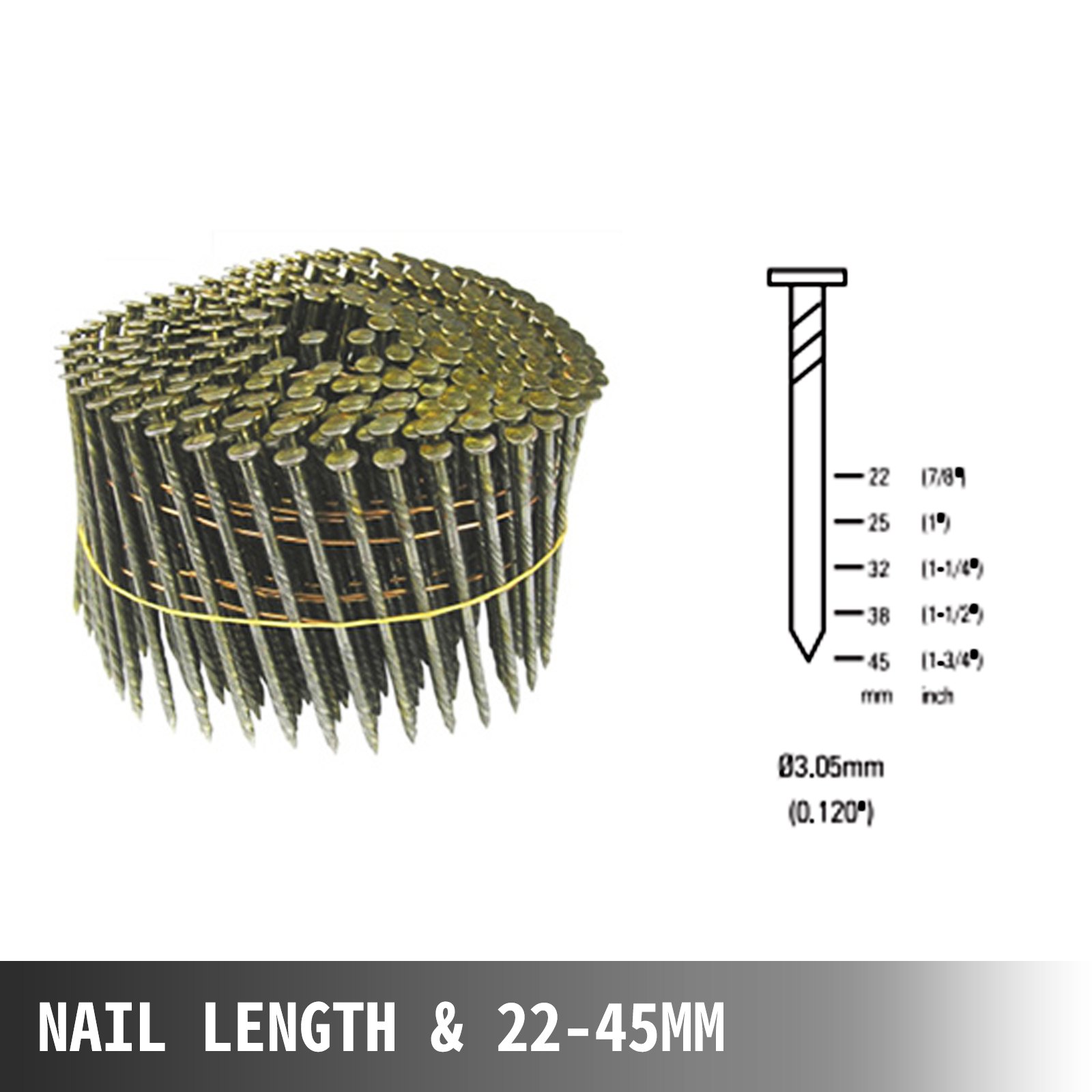Vevor Coilnagelaar Perslucht, Perslucht Tacker Cnr45 7/8-inch Tot 1-3 / 4-inch