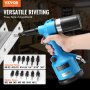 VEVOR Air Riveter, Pneumatic Air Riveter, 20.2KN Pulling Force Pop Rivet Gun Tool Kit, Heavy Duty Air Hydraulic Rivet Gun for Mechanic Tool, Construction, Home Improvement - With 13 Size Nose Pieces
