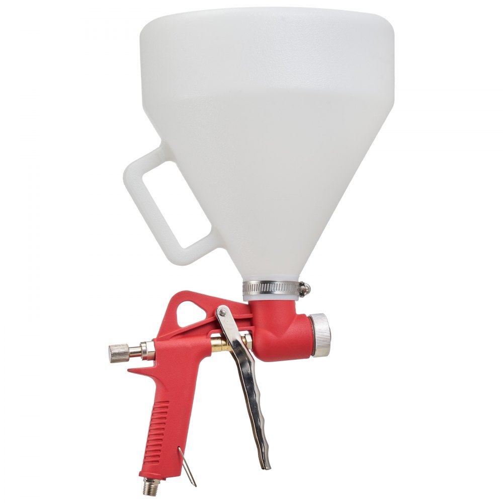 VEVOR Verfspuitpistool, 4,5L Spuitpistool, Professionele Gipsplaat Textuur Verfspuitset, Verfspuit met 3 Spuitmonden (3,5mm, 6mm, 8mm) voor Popcorn, Knockdown en Sinaasappelschil Texturen