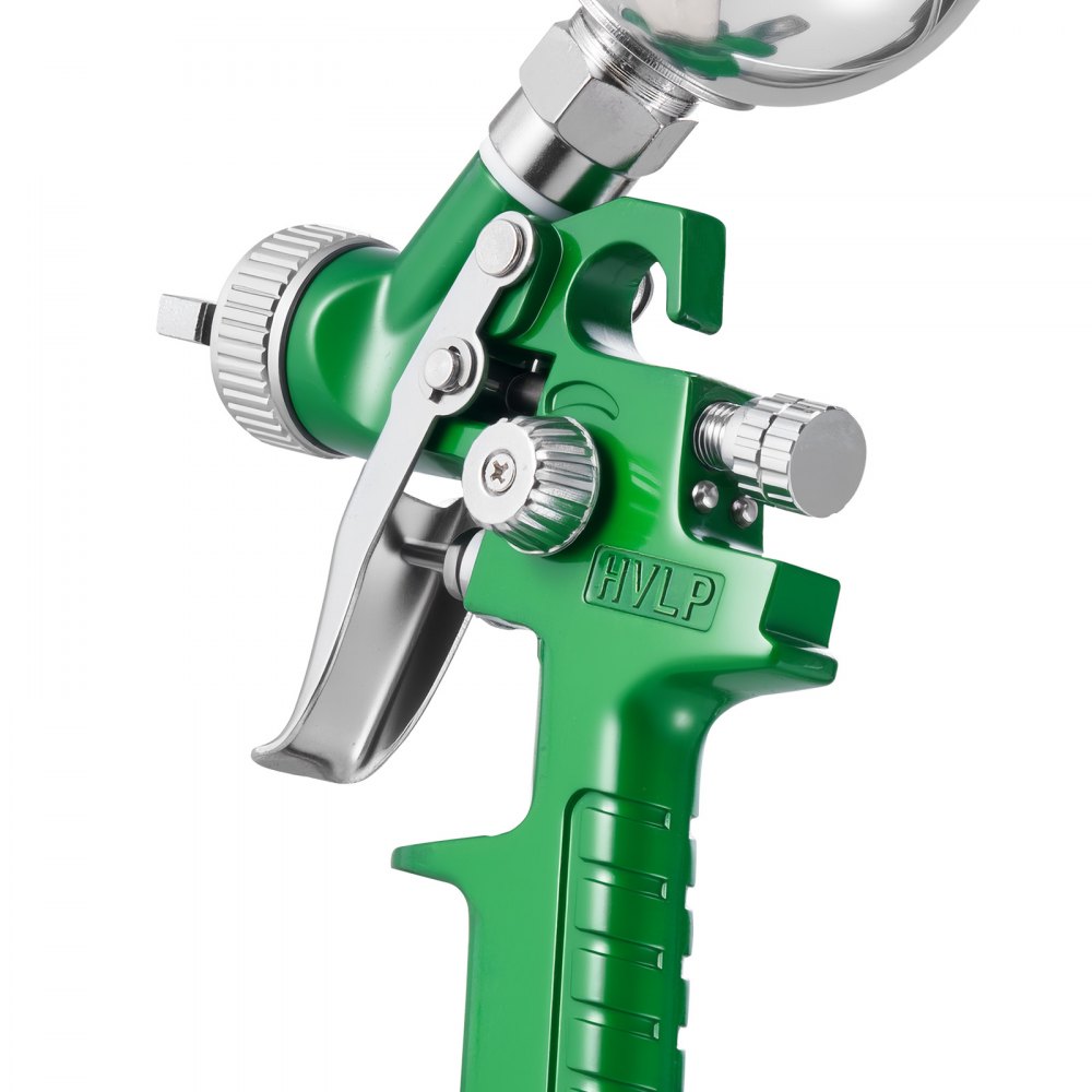 VEVOR 3-delige verfspuitset, verfspuitpistool, spuitpistool met 3 spuitmonden (1/1,4/1,8 mm), 3 bekers en luchtregelaar, zwaartekracht-autolakspuit voor primer, aflak en bijwerking