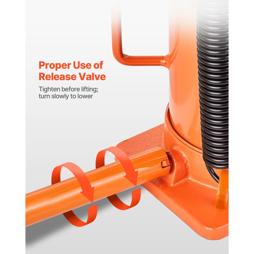 VEVOR lucht-hydraulische fleskrik met een hefvermogen van 12 ton en een hefbereik van 265–505 mm, pneumatisch/handmatig, gelaste fleskrik met pomp voor SUV's, pick-ups en autoreparaties, oranje