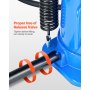 VEVOR pneumatische fleskrik, 32 ton hefvermogen, hefbereik 255–415 mm, lucht-hydraulische/handmatige fleskrik met pomp voor SUV's, pick-up trucks, campers, autoreparatie, blauw
