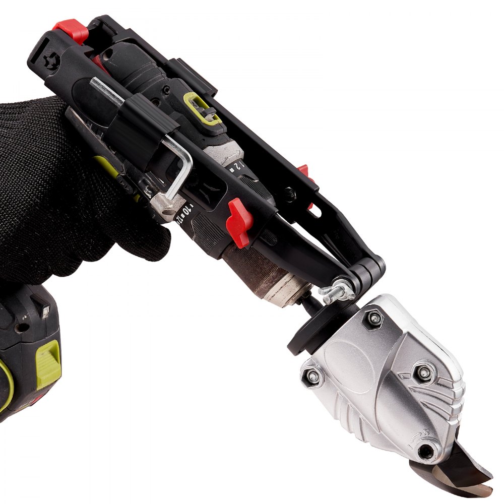 VEVOR Metal Cutter Drill Attachment, Metal Shears Attachment with 360 Degree Pivoting Head, for Cutting Max. 21 GA Stainless Steel, 18 GA Galvanized Steel, and 14 GA Aluminum Metal Sheets