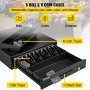 VEVOR Cash Register Drawer, 16" 12 V, for POS System with 5 Bill 6 Coin Cash Tray, Removable Coin Compartment & 2 Keys Included, RJ11/RJ12 Cable for Supermarket, Bar, Coffee Shop, Restaurant