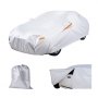 VEVOR Car Cover, Car Cover Waterproof for Mid Size European Sedan Cars Models, Custom-fit All Weather Sun Rain Wind Dust Snow Protection Full Exterior Covers with Door Zipper and Cotton Lining, Silver
