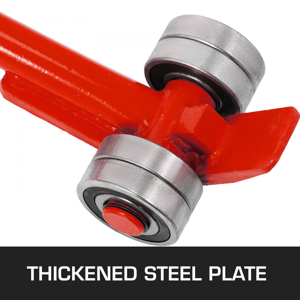 VEVOR 3T Prylever Bar 6600 Lbs Capacity Steel Pry Lever Bar Heavy Duty with Wheels Prylever with 5FT Length Handle