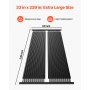 VEVOR Solar Pool Heater, 2,75 x 20 ft HDPE Solar Pool Panel (2 Pack) - Duurzaam en weerbestendig, met complete accessoires, Universeel Solar Pool Panel - Verhoogt de watertemperatuur, voor bovengrondse en ingegraven zwembaden