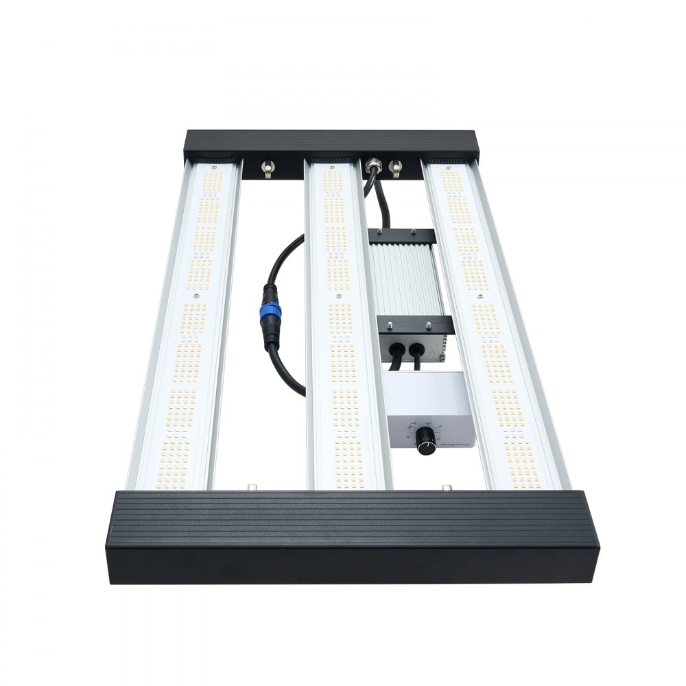 VEVOR LED-plantenlamp, dimbaar, 200 W, volledig spectrum 400-740 nm, 3000 K - 6500 K, voor kweektenten (60 x 60 cm) met traploze dimming, seriekoppeling voor maximaal 60 lampen, lichtbalken van aluminiumlegering.