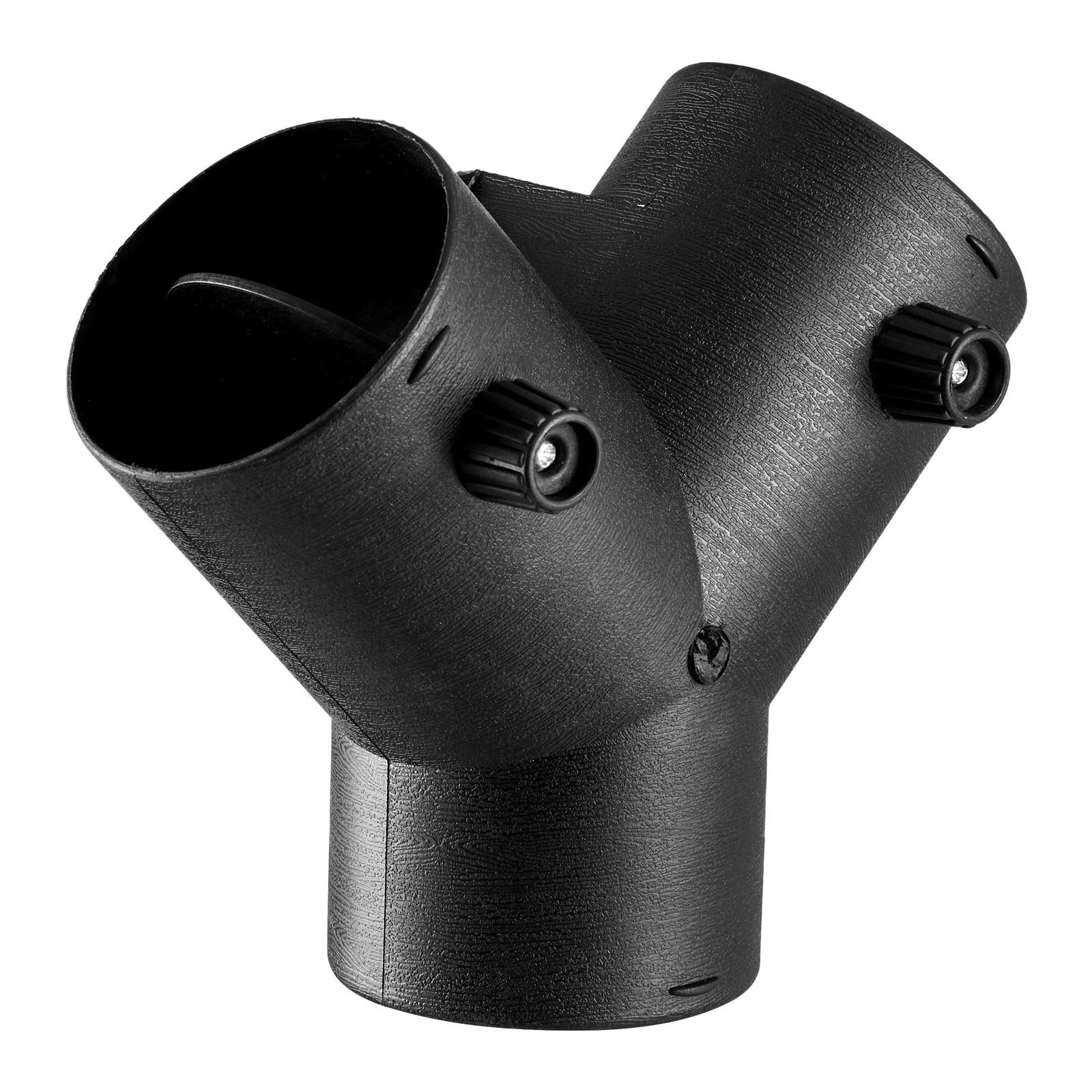 VEVOR Dieselverwarmingsconnector (75 mm) Aansluitaccessoire voor dieselverwarmingskanalen, Y-vormige 3-weg ontluchtingsconnectoren met 2 90° draaibare kleppen, aansluitpoort voor 2/5/8 kW dieselverwarming