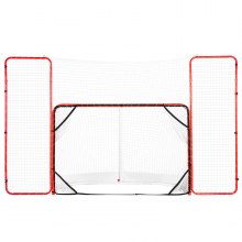 VEVOR Hockey Goal with Backstop and Targets Street Outdoor Steel Hockey Net 72"