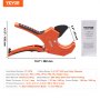 VEVOR PVC Pipe Cutter, 0-2-1/2 inch OD Ratchet PVC Pipe Cutter, Heavy Duty Pipe Cutting Tool with SK5 Replacement Blade for PVC, CPVC, PP-R, PEX, PE and Rubber Hoses