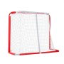 VEVOR Hockey Goal Street Hockey Net, Street Hockey Goal Hockey Net, 137 x 60 x 112 cm Hockey Training Goal Set, Hockey Street Set, Draagbaar Indoor Outdoor Hockeydoel met Net, Wit/Rood, Training