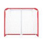VEVOR Hockey Goal Street Hockey Net, Street Hockey Goal Hockey Net, 137 x 60 x 112 cm Hockey Training Goal Set, Hockey Street Set, Draagbaar Indoor Outdoor Hockeydoel met Net, Wit/Rood, Training