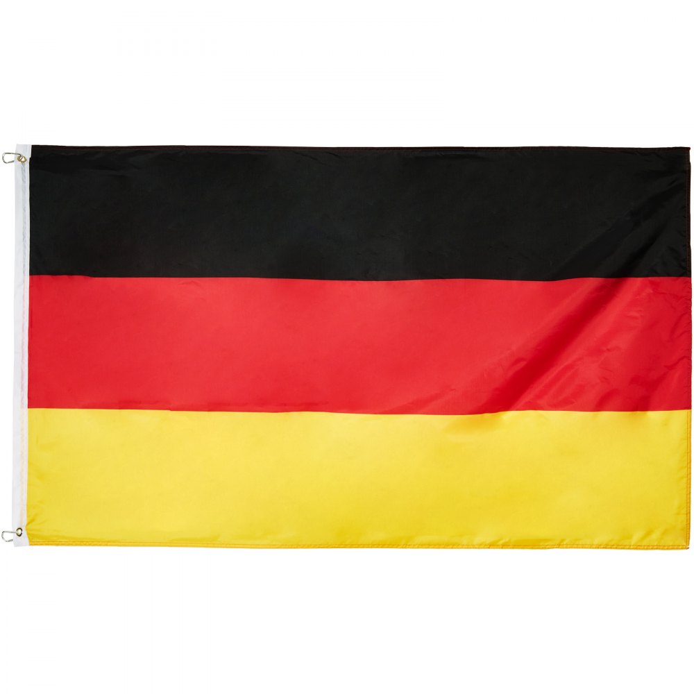 VEVOR 20FT Telescopic Flagpole Kit, Heavy Duty Aluminum Alloy Flag Pole Kit in Ground for Outside, 3 Display Modes Flagpole with Professional Accessories, German Flag, Black