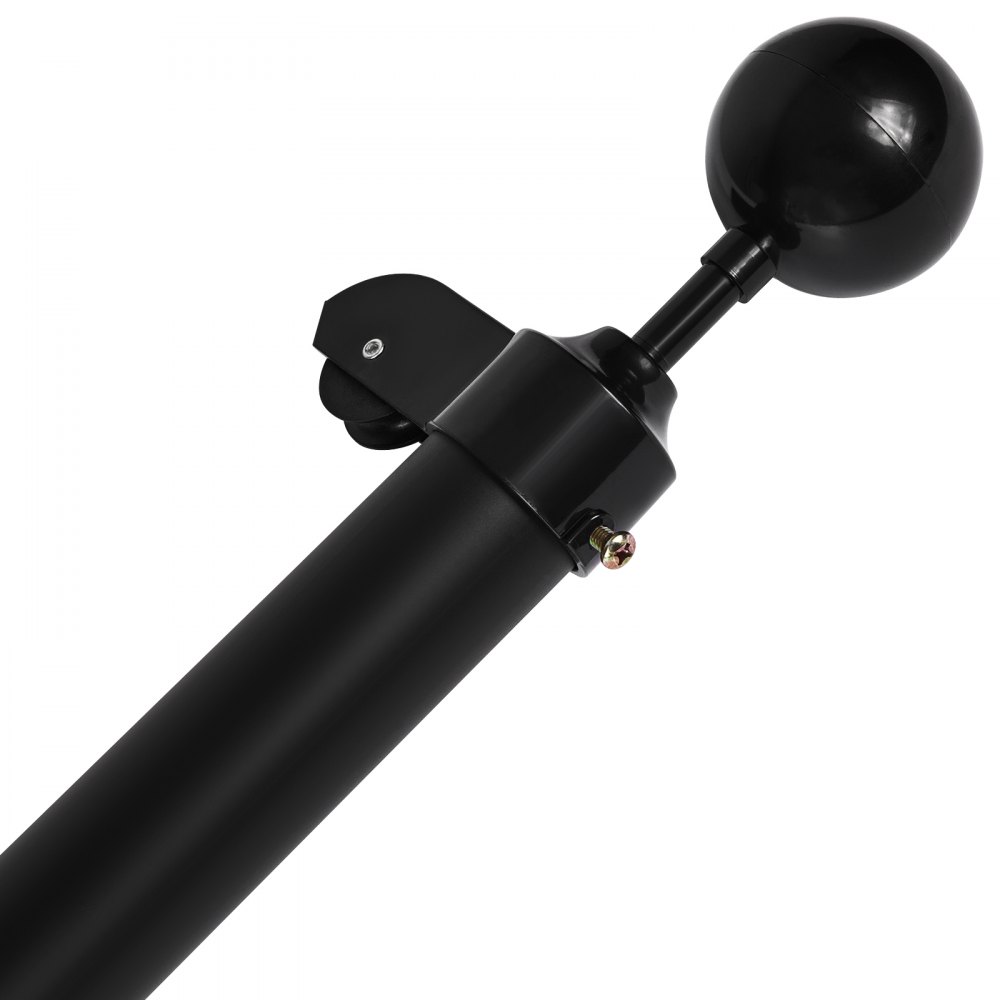 VEVOR 30FT Detachable Flagpole Kit, Heavy Duty Aluminum Alloy Flag Pole Kit in Ground for Outdoor, 3 Display Modes Flagpole with Professional Accessories, Black