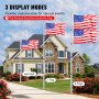 VEVOR 20FT Telescopic Flagpole Kit Heavy Duty Aluminum Flag Pole Silver