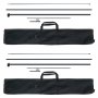 VEVOR feather flag pole kit with black travel bag and components arranged separately.