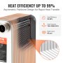 VEVOR warmtewisselaar, 127 x 305 mm, 80 platen, gesoldeerde platenwarmtewisselaar, koper/316L roestvrij staal water-water warmtewisselaar voor vloerverwarming, warmwaterbereiding, sneeuwsmelten, bierkoeling