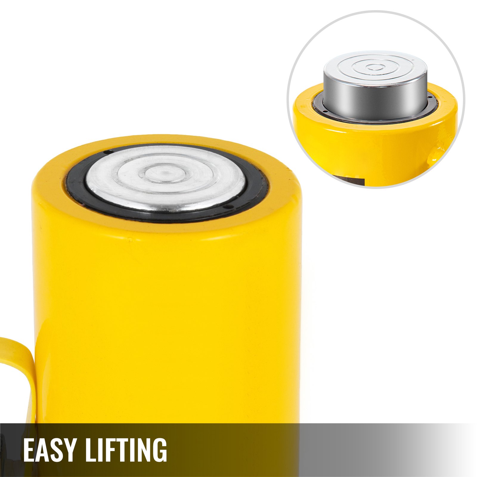 VEVOR Hydraulic Cylinder Jack Capacity 10T Hydraulic Cylinder 50mm Stroke Single Acting Portable Yellow, Hydraulic Jack Hollow Piston Jack Hydraulic Bottle 5kg for Riggers Manufacturers