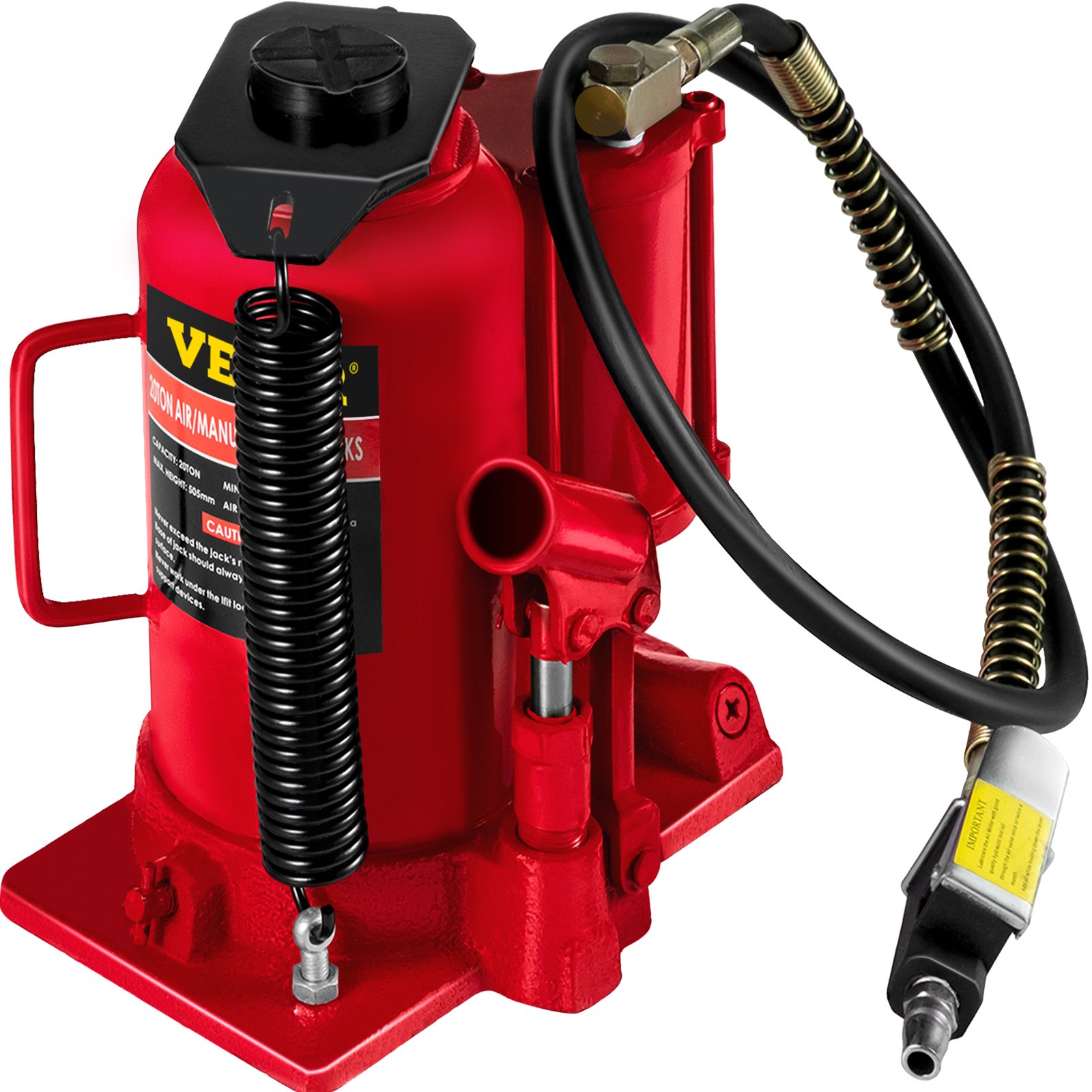 Husuper Air Hydraulic Bottle Jack 20 Ton Bottle Jack Red Air Jack Heavy Duty Auto Truck Repair Lift