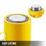 yellow VEVOR hydraulic cylinder for easy lifting with close-up detail.