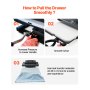 VEVOR Transferpers 38 x 38 cm 5 in 1 Multifunctioneel, Snelle en gelijkmatige verwarming, Hot Press Machine Sublimatiepers Hittepers voor T-shirts/mokken/bekers/petten/borden, Zwart
