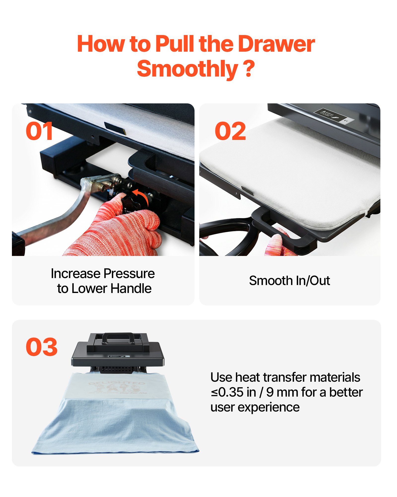 VEVOR Transferpers 38 x 38 cm 5 in 1 Multifunctioneel, Snelle en gelijkmatige verwarming, Hot Press Machine Sublimatiepers Hittepers voor T-shirts/mokken/bekers/petten/borden, Zwart