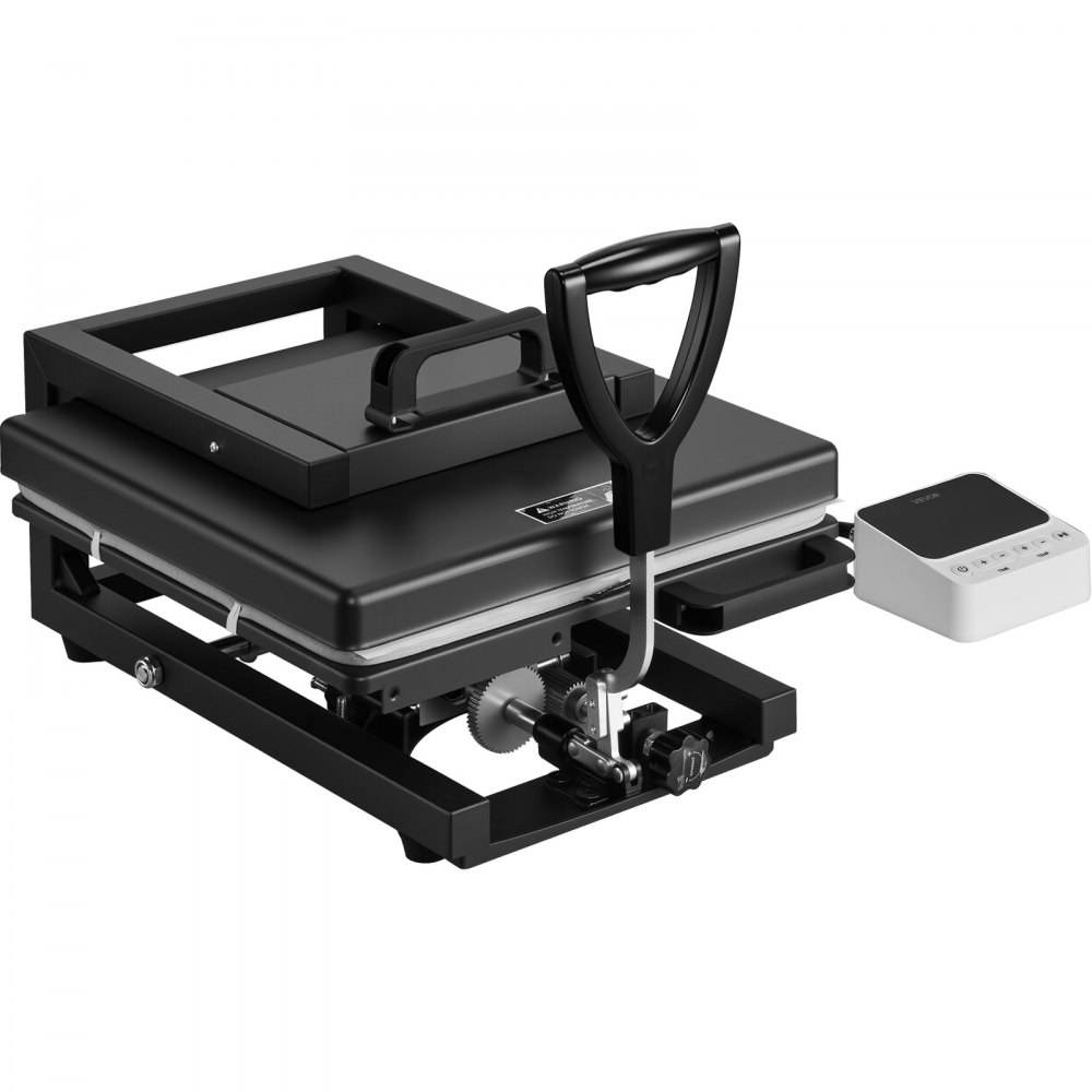 VEVOR Heat Press 38 x 38 cm 8 in 1 Multifunctioneel, Snelle en gelijkmatige verwarming, Heat Press Machine Sublimatiepers Heat Press voor T-shirts/Bekers/Mokken/Petten/Borden, Zwart