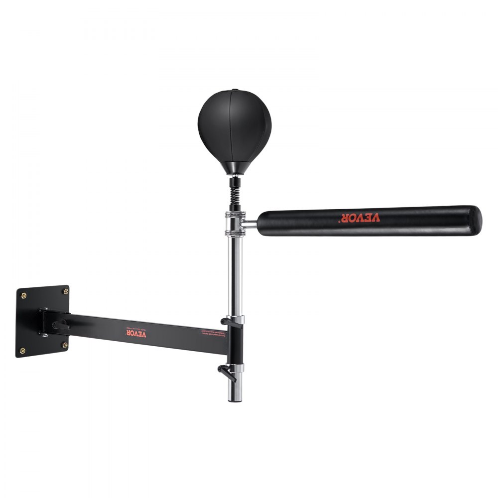 VEVOR Wall Mount Boxing Spinning Bar, Spinning Bar with Punching Ball, Adjustable Boxing Speed Trainer, Reflex Boxing Bar with Gloves, Boxing Training Equipment for Kickboxing, MMA, Fitness