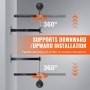 VEVOR wall mount boxing spinning bar with 360° flexible arm for upward/downward installation.