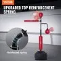 VEVOR Boxing Speed ​​Trainer, bokszak met standaard, reflexbokszak voor tieners en volwassenen, in hoogte verstelbare vrijstaande bokszakset met handschoenen, workout speedbag voor training rood