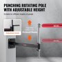 VEVOR Wall Mount Boxing Reflex Bar, Boxing Speed ​​Trainer Boxing Spinning Bar met handschoenen, Wandmontage trainingsapparatuur voor bokstraining, kickboksen, MMA, stressverlichting en fitness Zwart en rood