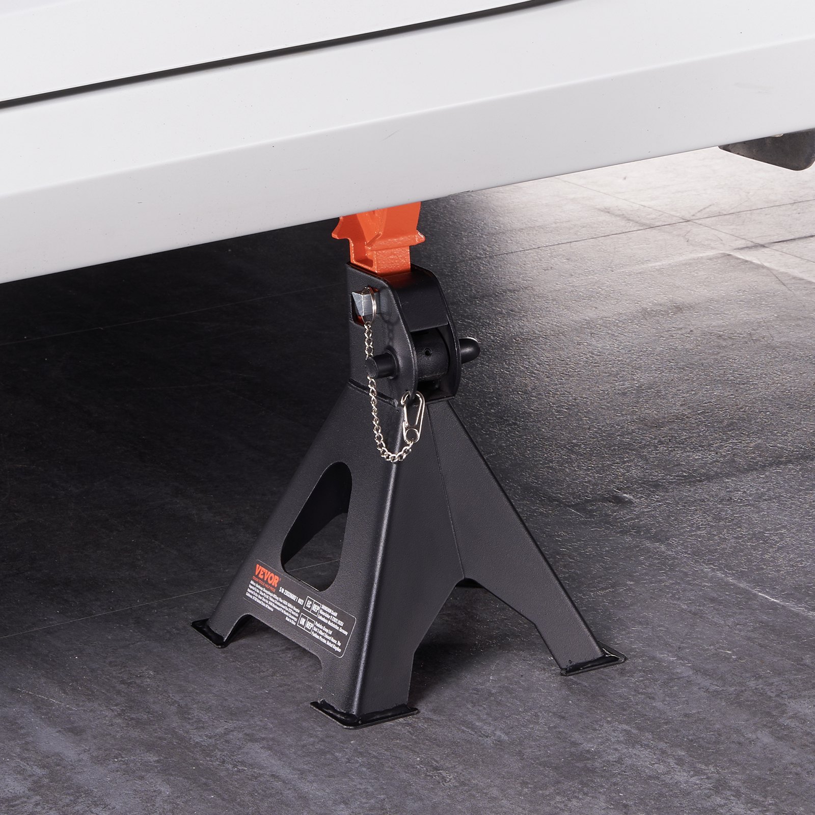 VEVOR assteunen 3 t 2-delige trolleystandaard werkplaatsstandaard, 275-415 mm in hoogte verstelbare assteun, 190 x 180 x 275 mm werkplaatsstandaard SUV's, pick-ups, auto's, UTV's, ATV's etc.