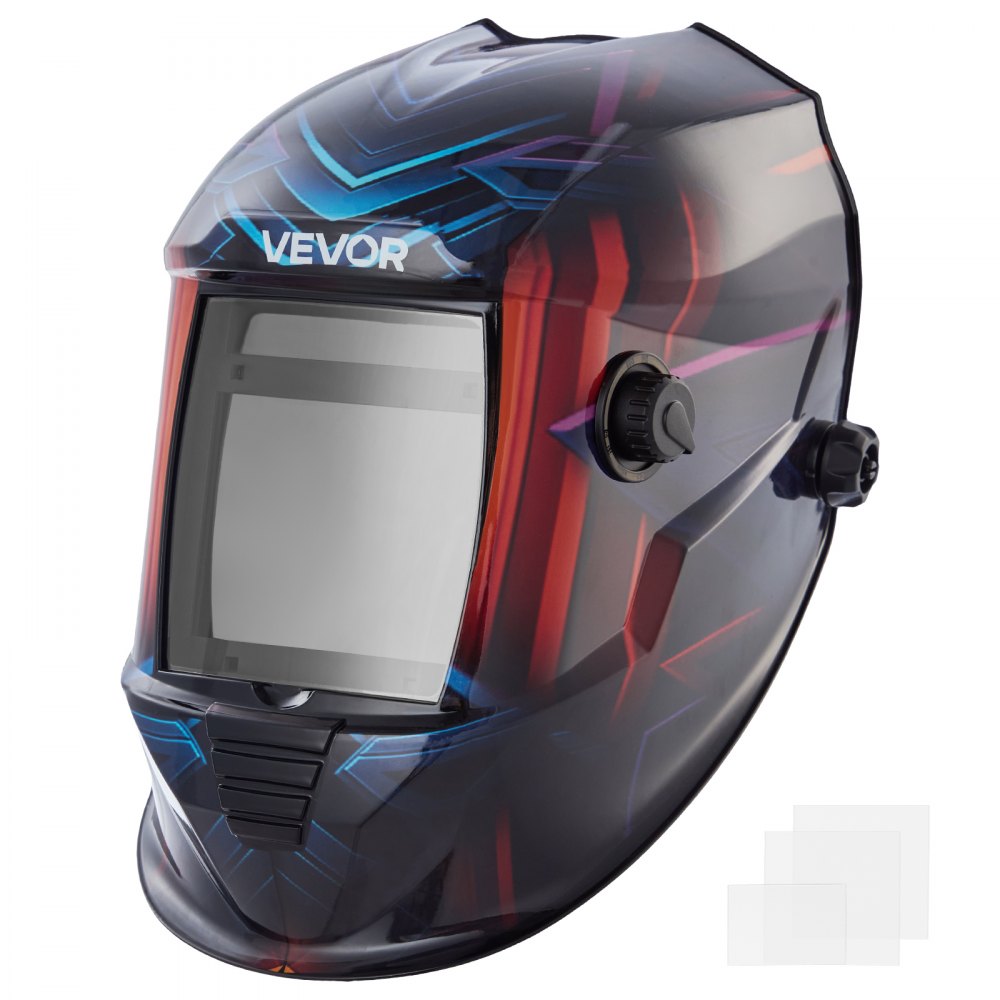 VEVOR Welding Helmet Auto Darkening True Color, 100 x 80 mm Welding Hood Solar-Powered, Welder Mask with 4 Arc Sensors, Wide Shade 4/5-9/9-13 for TIG MIG ARC Weld Cut Grinding - METIS Series