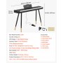 VEVOR Digitale Piano 88 Halfverzwaarde Toetsen Standaard Formaat Elektrische Piano Zwart voor Beginners, 600 Geluiden, 600 Ritmes, USB, MIDI, Audio-uitgang, Hoofdtelefoonaansluiting, Sustainpedaal en HiFi-luidsprekers