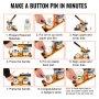 VEVOR Button Maker 75 mm (3 inch) Badge Punch Press Kit, DIY Cadeaus voor Kinderen Button Making Machine, Button Badge Making met 100 Button Onderdelen & Cirkelsnijder & Spell Book