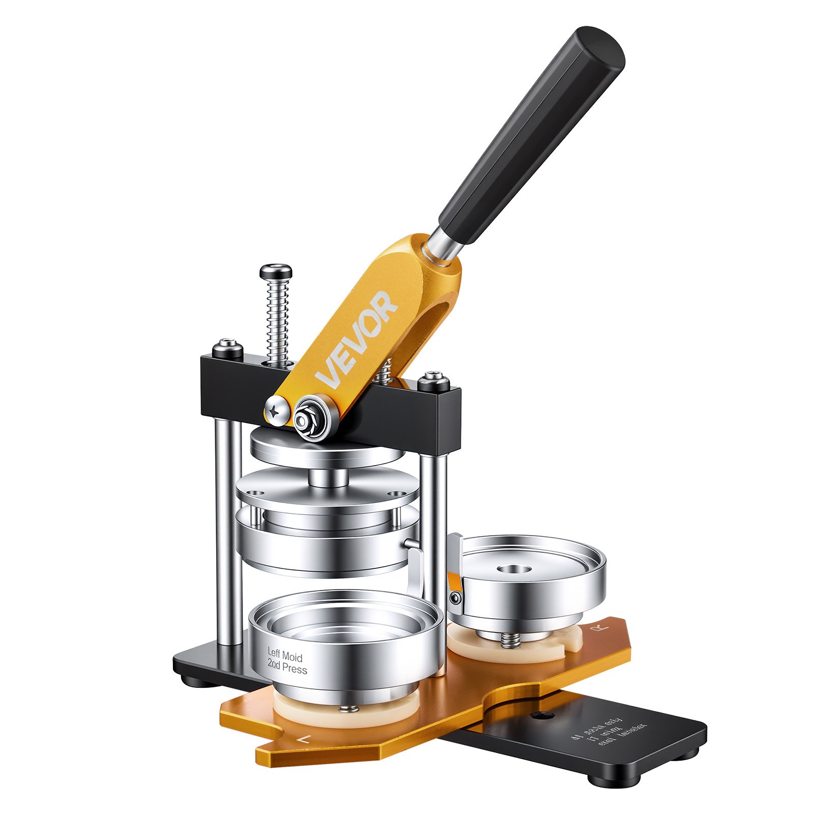 VEVOR Button Maker 75 mm (3 inch) Badge Punch Press Kit, DIY Cadeaus voor Kinderen Button Making Machine, Button Badge Making met 100 Button Onderdelen & Cirkelsnijder & Spell Book