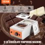 VEVOR Chocoladesmeltkroes Commerciële elektrische chocoladesmelter 800W, Crucible Crucible roestvrij staal, 2 x 3,5L container Chocoladesmeltmachine Crucible Pot