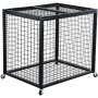 VEVOR Ball Cart Rolwagen 850 x 675 x 825 mm Sportballen, Afsluitbare Basketbalkooi, Ballenkooi, Sportuitrusting voor binnen en buiten, Stalen rolwagen voor garages